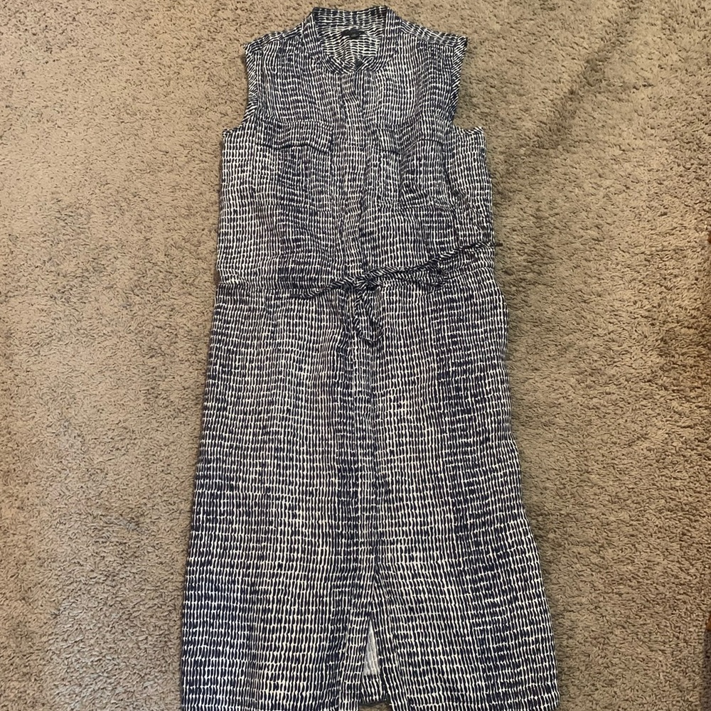 Ann Taylor Linen Blend Romper Dress Large Petite